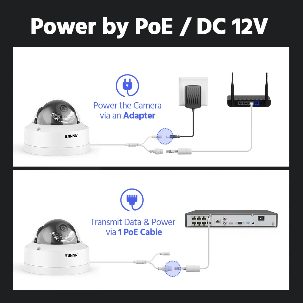 ANNKE 12MP Outdoor Smart Dual Light PoE Security Camera Color IR Night Vision Built-in Microphone IP67 Smart Home H.265+