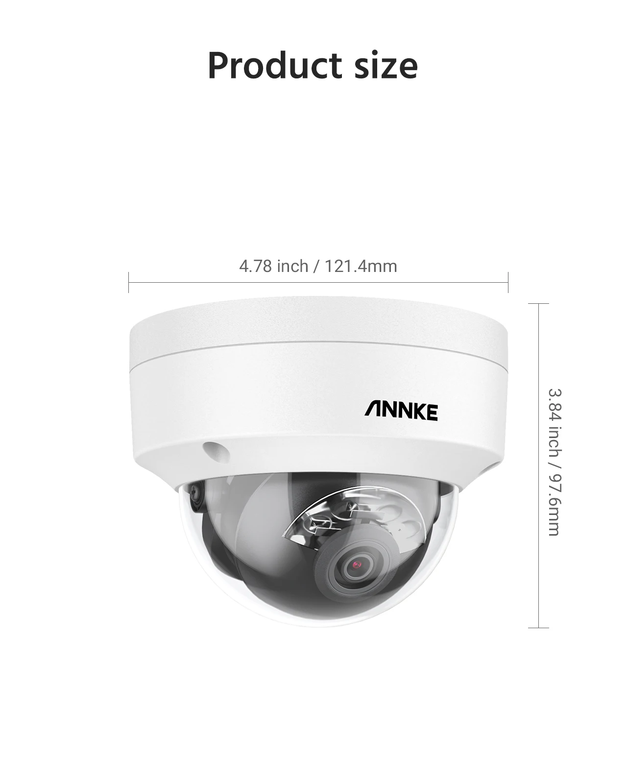 ANNKE 12MP Outdoor Smart Dual Light PoE Security Camera Color IR Night Vision Built-in Microphone IP67 Smart Home H.265+