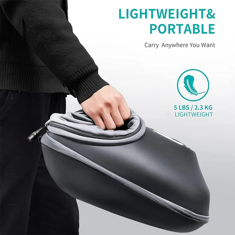 Nekteck Foot Massager Heating Therapy Air Compression Shiatsu Knead Roller Muscle Relaxation Electric Foot Massage Machine