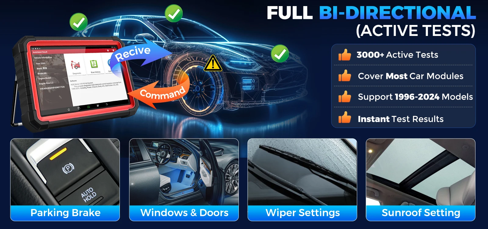 LAUNCH X431 PRO3S+ V5.0 10.1" Full system Automotive Diagnostic tools ECU Coding Active test obd2 scannner pk x431 pro v+