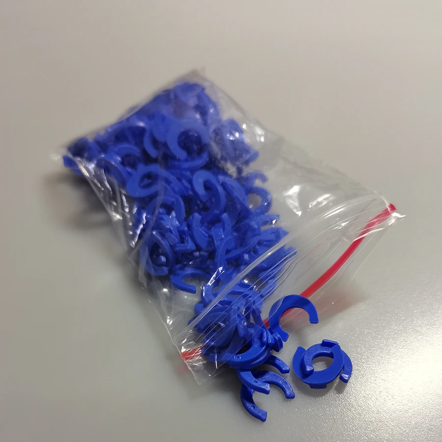 100Pcs 1/4" 3/8"OD Tube PE Pipe Fitting Blue Clip C-ring Hose Quick Connector Aquarium RO Water Filter Reverse Osmosis System