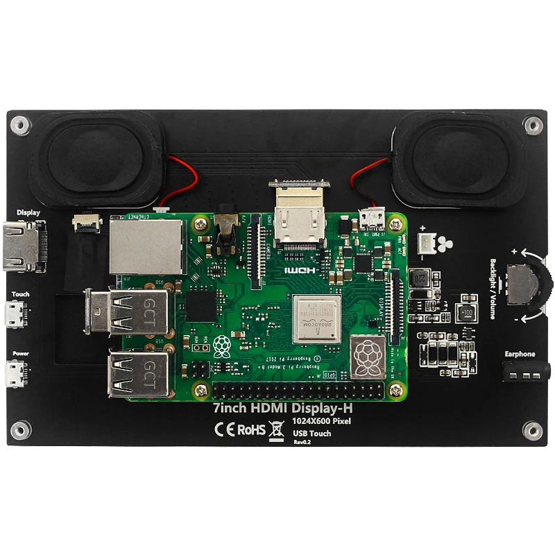 Raspberry Pi 5 7 Inch Touch Screen IPS 1024x600 HD LCD HDMI-compatible Display for RPI 4B 3B+ OPI 5 AIDA64 PC Secondary Screen