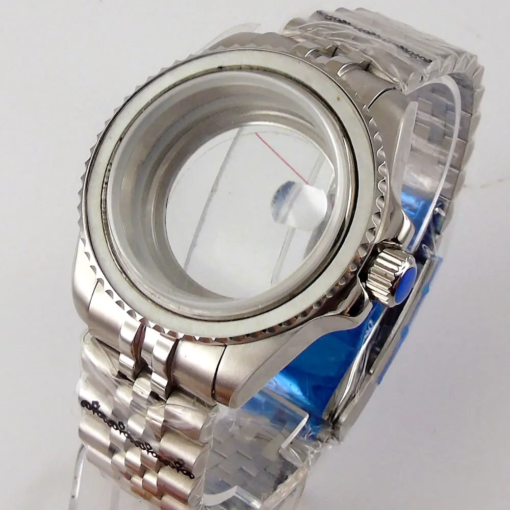 20ATM Dive Case 40mm Fit NH35 NH36 NH34 GMT ETA 2824 PT5000 Steel Watch Case Jubilee Bracelet Sapphire Glass Slide Buckle