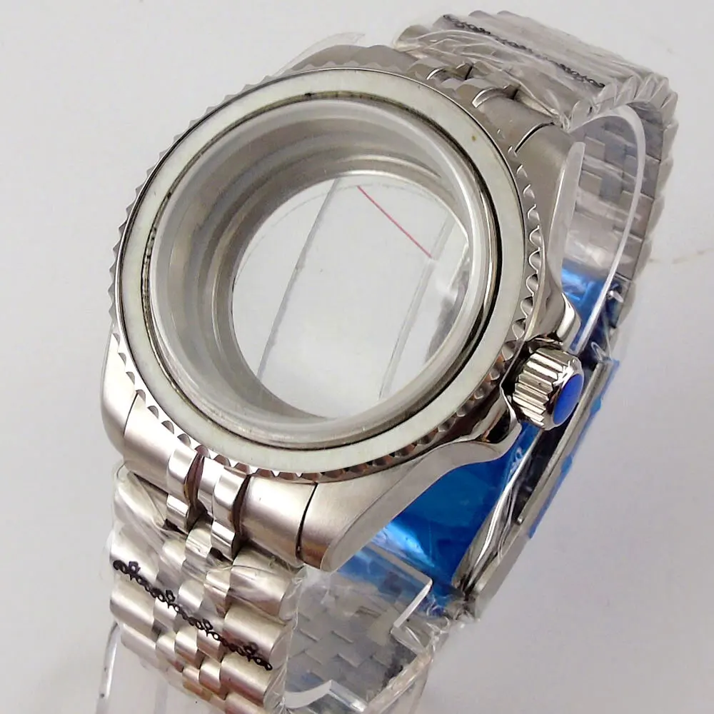 20ATM Dive Case 40mm Fit NH35 NH36 NH34 GMT ETA 2824 PT5000 Steel Watch Case Jubilee Bracelet Sapphire Glass Slide Buckle