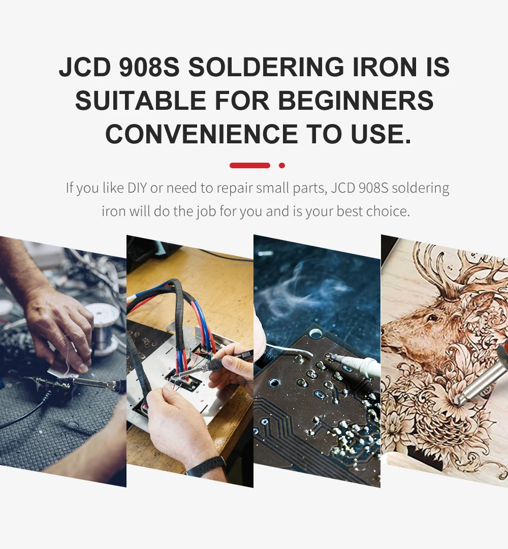 JCD Electric Soldering Iron 80W LCD Digital Display Adjustable Temperature Soldering Iron Set 220V/110V Welding Solder Tools