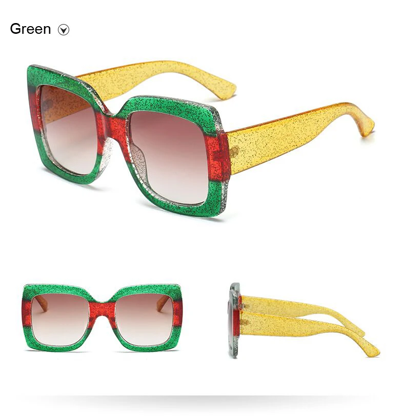 Oversized Square Sunglasses Woman Brand Designer Clear Lenses Sun Glasses Female Three Colors Big Frame Party Eye Glasses Oculos