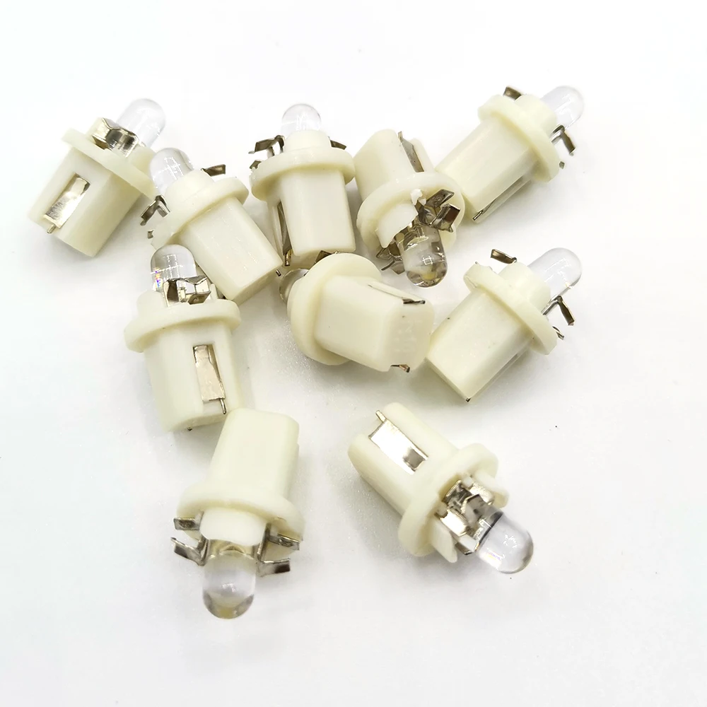 10Pcs/lot Multi Color T5 B8.5D SMD LED Car Light Automobiles Light-emitting Diode Instrument Dashboard Light Bulbs B8.5 DC 12V