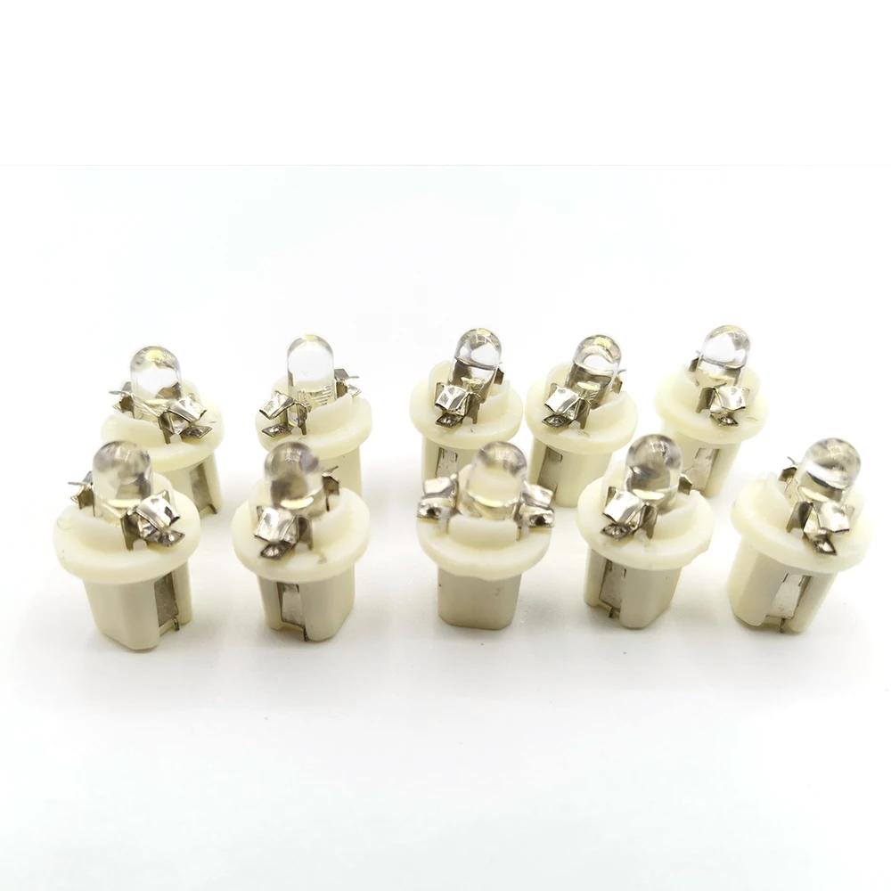 10Pcs/lot Multi Color T5 B8.5D SMD LED Car Light Automobiles Light-emitting Diode Instrument Dashboard Light Bulbs B8.5 DC 12V