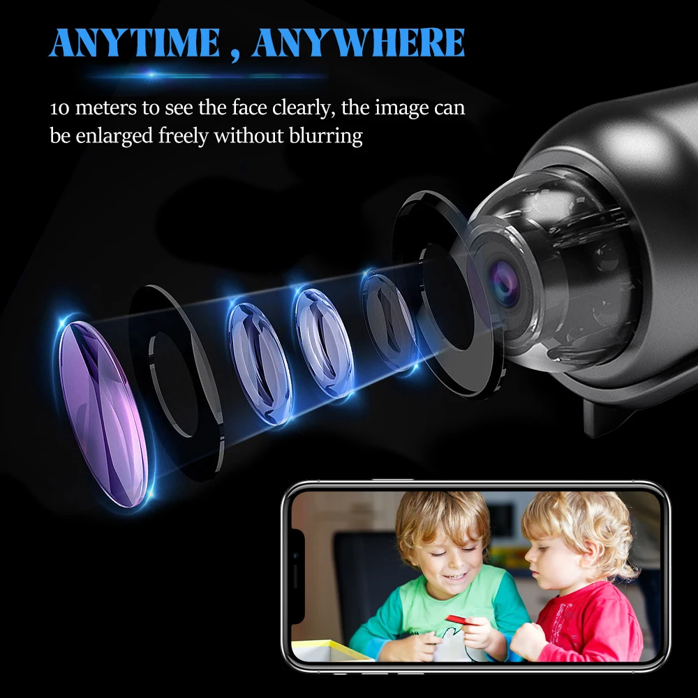 1080P HD Mini Wifi Camera Wireless Smart Home Security Surveillance Micro Camcorder 140° Angle Home IP Night Vision Monitor