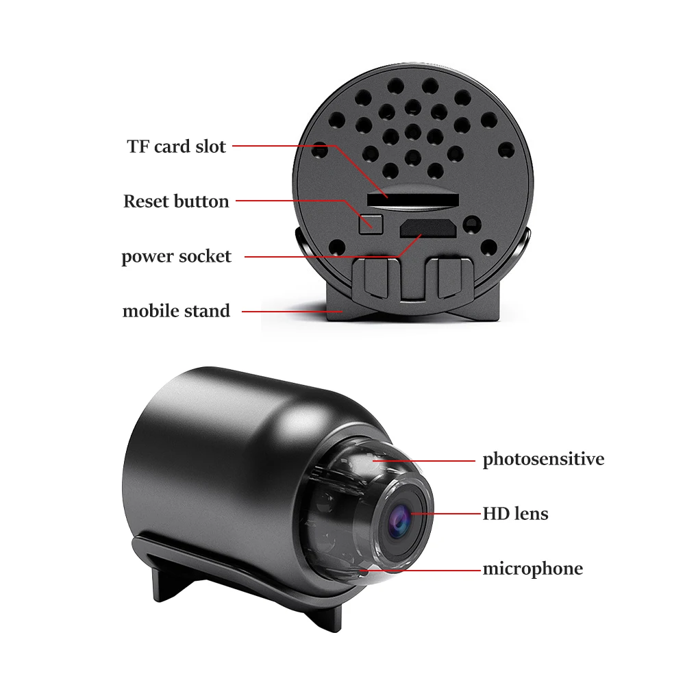 1080P HD Mini Wifi Camera Wireless Smart Home Security Surveillance Micro Camcorder 140° Angle Home IP Night Vision Monitor