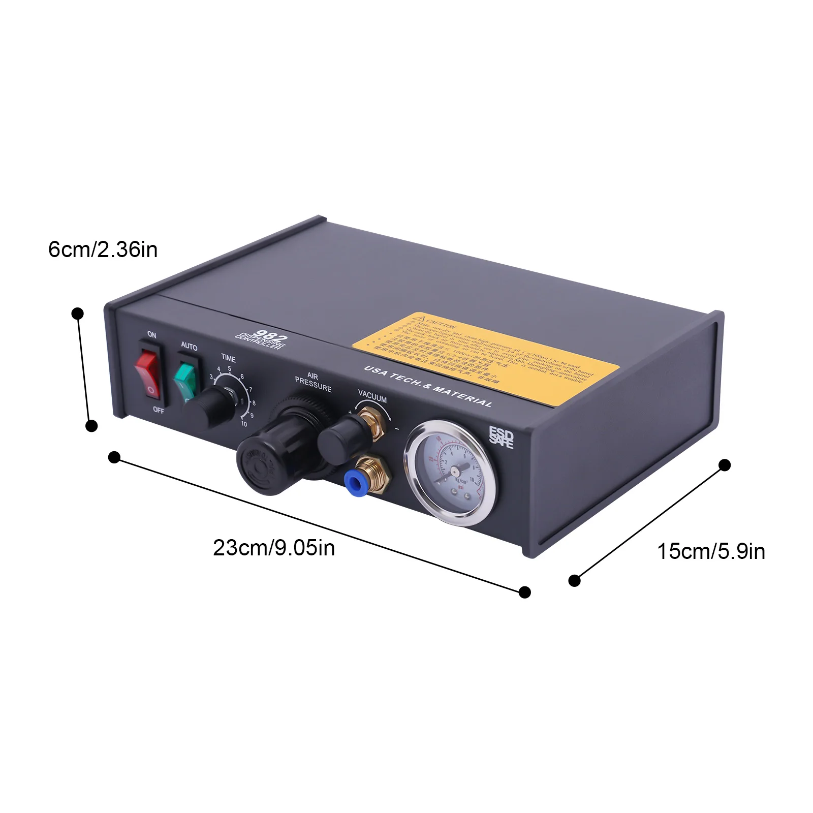 Semi‑Automatic Pneumatic Glue Dispenser, Solder Paste Adhesive Dispensing Controller with Vacuum Back‑Suction for Electronic Component Bonding