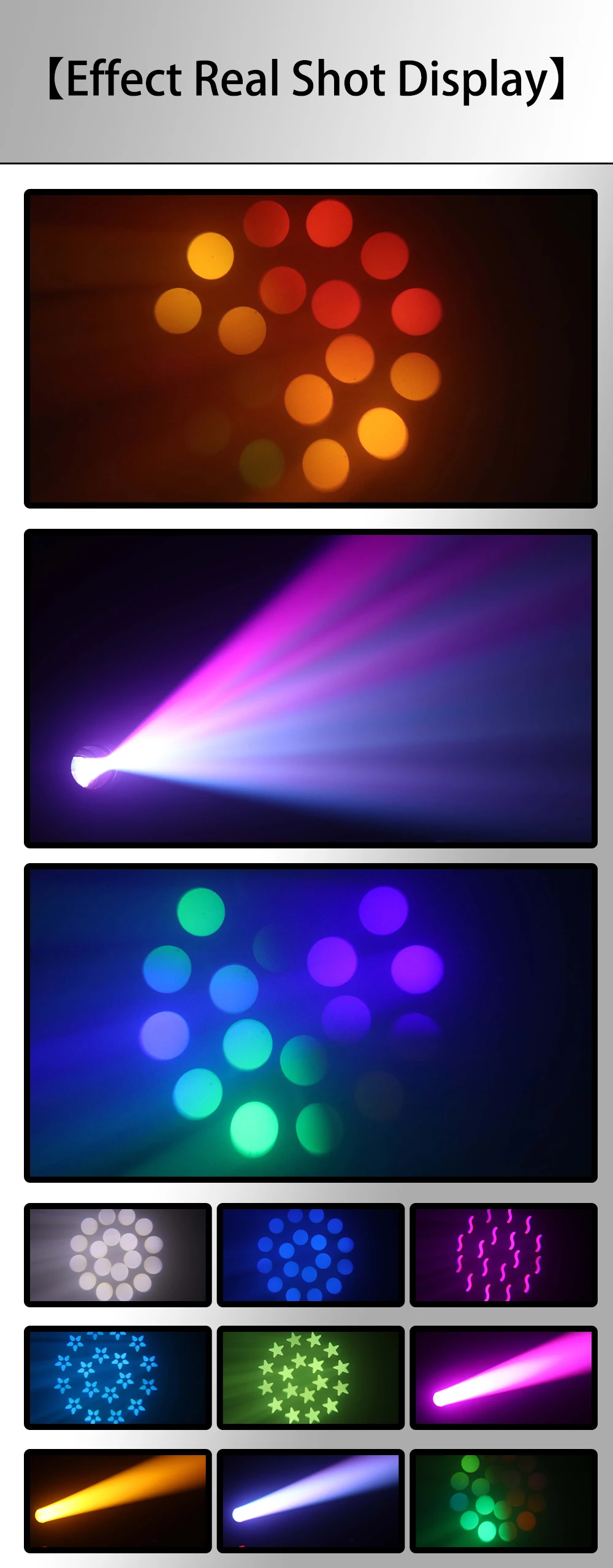 200W LED Moving Head Light With Ring Beam+Spot+18 Rotating Prisms+Rainbow 12 Gobo 8 Color Effect Dj Dmx Stage Light Disco Bar