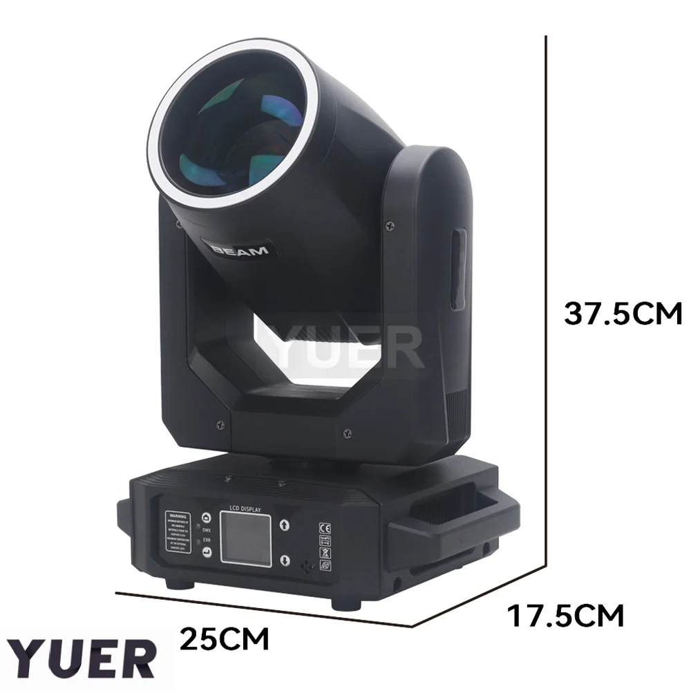 200W LED Moving Head Light With Ring Beam+Spot+18 Rotating Prisms+Rainbow 12 Gobo 8 Color Effect Dj Dmx Stage Light Disco Bar