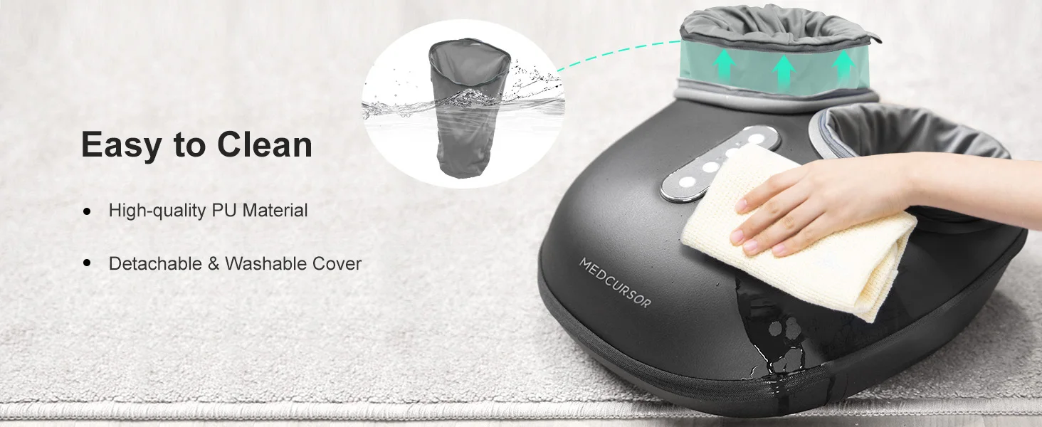 Medcursor Electric Shiatsu Foot Massager with Soothing Heat, Deep Kneading Roller for Relaxation, Foot Massage Machine for Home Office