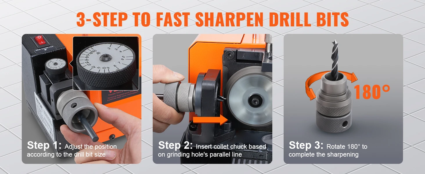 SucceBuy Drill Bits Sharpener MR-13A MR-13B MR-20G Mill Grinder Portable Sharpening Machine with 18/11 Collets For Workshop