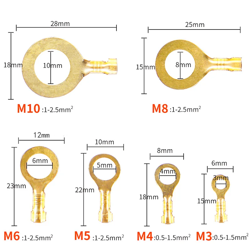 Box,Bullet Type Lnsulated Electrical Connector,Female and Male Wire Connector,Brass Electrical Crimp Terminalss,Car Accessories