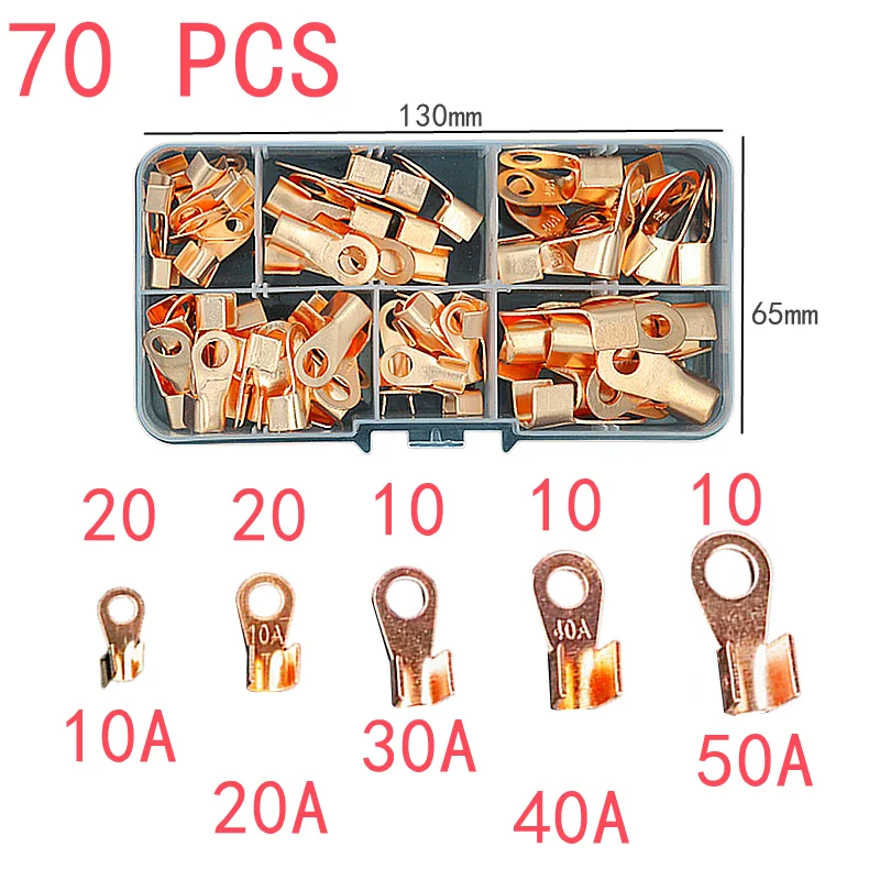 Box,Bullet Type Lnsulated Electrical Connector,Female and Male Wire Connector,Brass Electrical Crimp Terminalss,Car Accessories