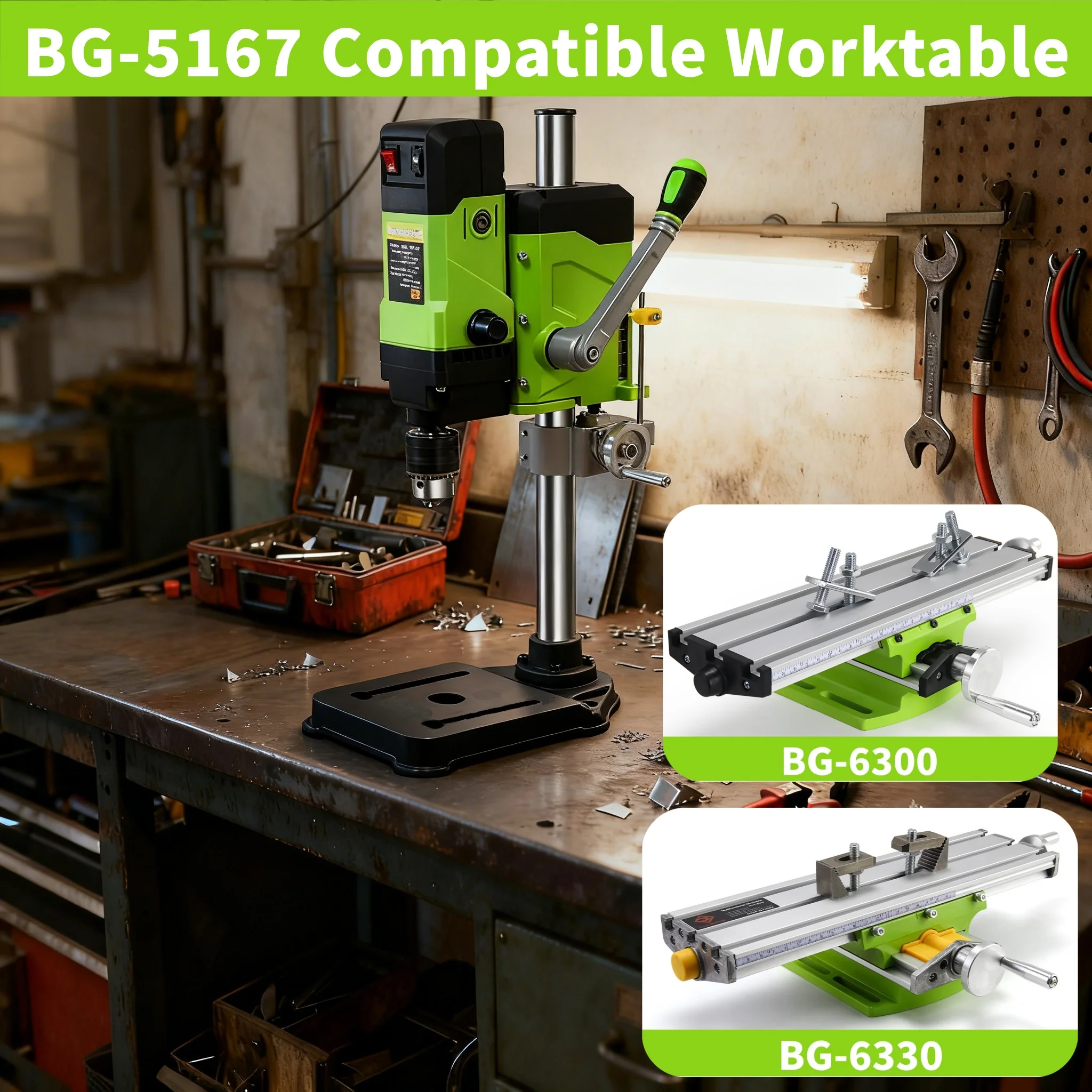 ALLSOME 6-Speed 800W Benchtop Drill Press Drilling Machine BG-5167