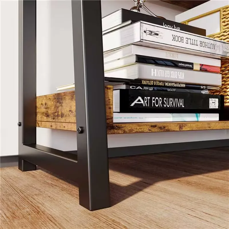 IRONCK Industrial Bookshelf 5-Tier 31.5in Wide, Bookcase Ladder Shelf, Storage Shelves Rack Shelf Unit, Accent Furniture Metal F