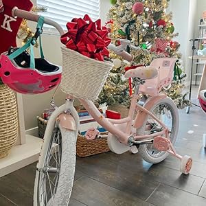 JOYSTAR Unicorn Girls Bike for Kids Ages 2-9,Kids Bike with Training Wheels, Streamers, Basket and Doll Seat