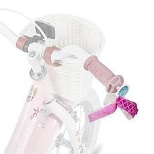 JOYSTAR Unicorn Girls Bike for Kids Ages 2-9,Kids Bike with Training Wheels, Streamers, Basket and Doll Seat