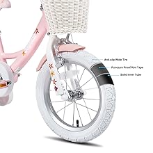 JOYSTAR Unicorn Girls Bike for Kids Ages 2-9,Kids Bike with Training Wheels, Streamers, Basket and Doll Seat