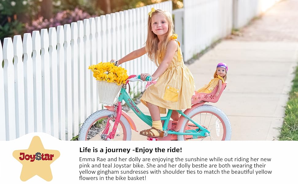 JOYSTAR Unicorn Girls Bike for Kids Ages 2-9,Kids Bike with Training Wheels, Streamers, Basket and Doll Seat
