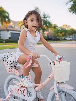 JOYSTAR Unicorn Girls Bike for Kids Ages 2-9,Kids Bike with Training Wheels, Streamers, Basket and Doll Seat