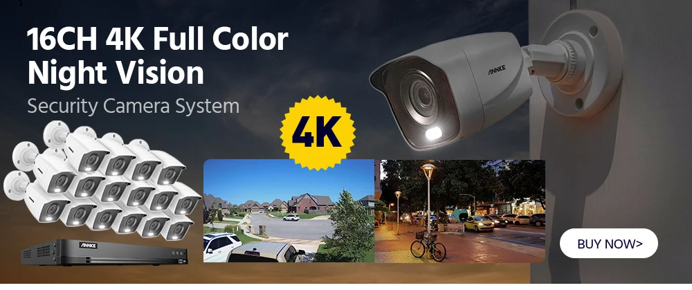 SANNCE 2PCS Ultra HD 2MP/5MP/8MP POE Camera OutdoorWeatherproof Security Network Bullet EXIR Night Vision Email Alert Camera Kit