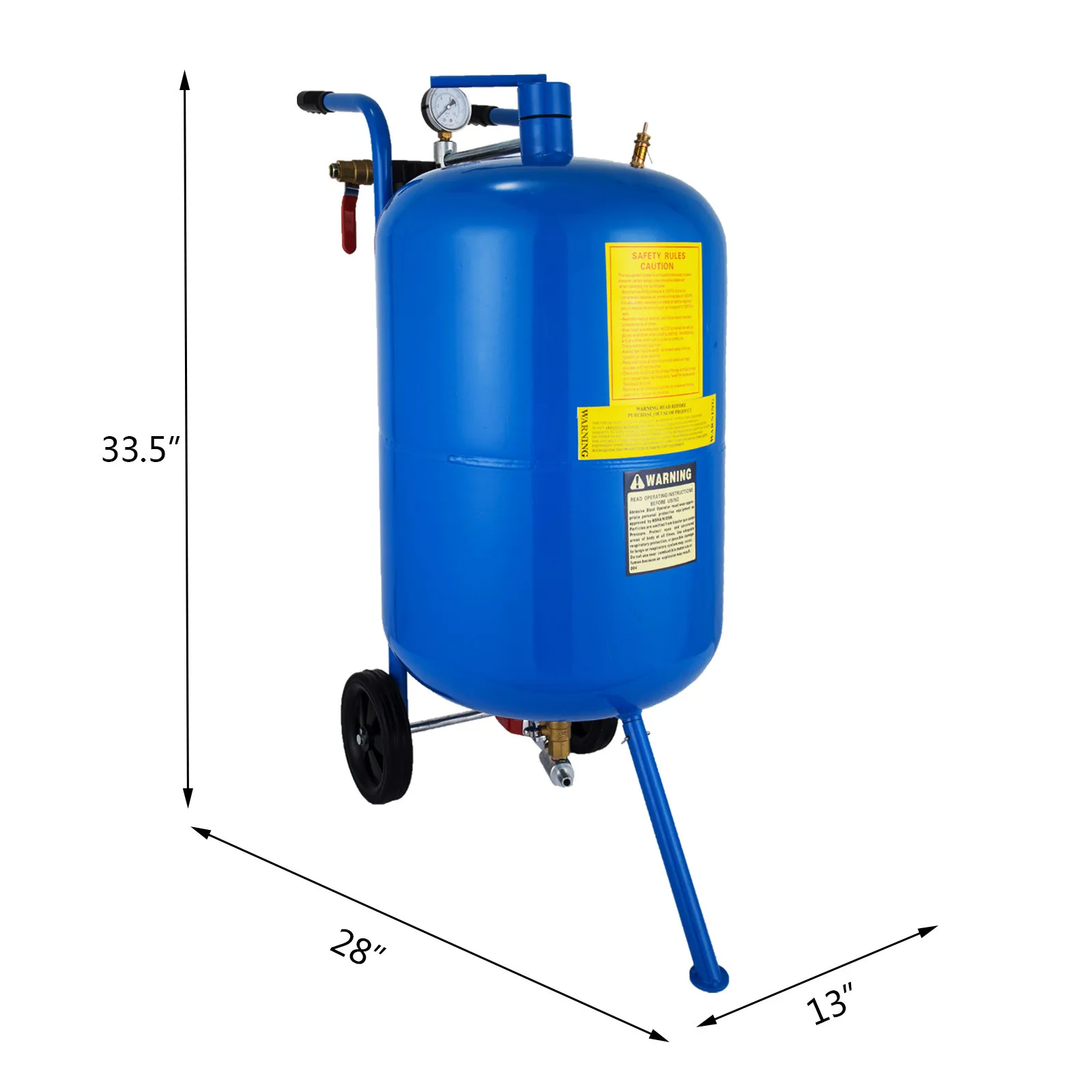 SucceBuy Sand Blaster 10Gal Portable Air Sandblaster 125Psi Pressure Sand Blasting Kit for Special Surface Treatment of Material