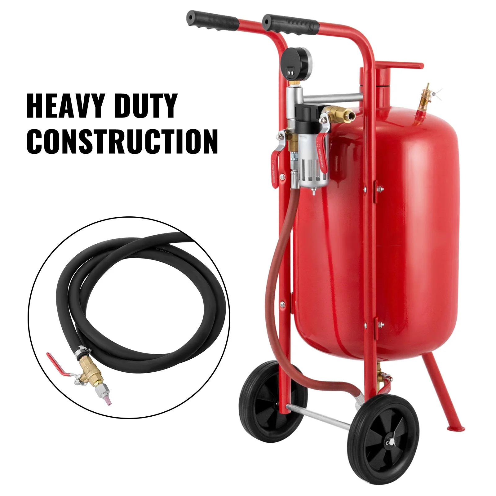 SucceBuy Sand Blaster 10Gal Portable Air Sandblaster 125Psi Pressure Sand Blasting Kit for Special Surface Treatment of Material