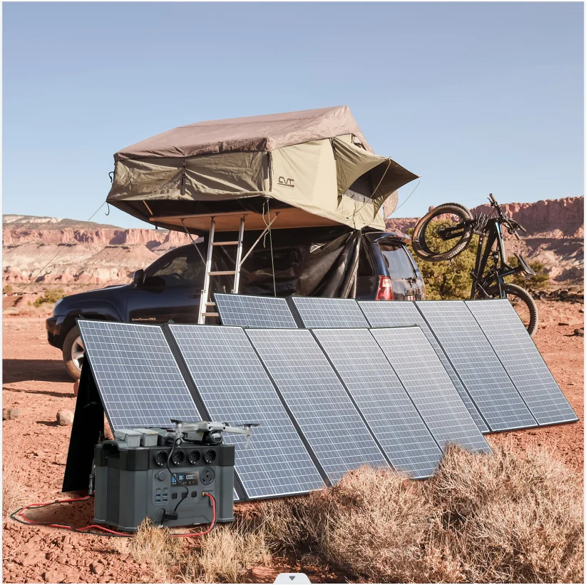 ALLPOWERS Solar Generator S2000 Pro with 400W Solar Panel, 4 x 2400W AC Outlets, 2400W Portable Power Station for Home Backup RV