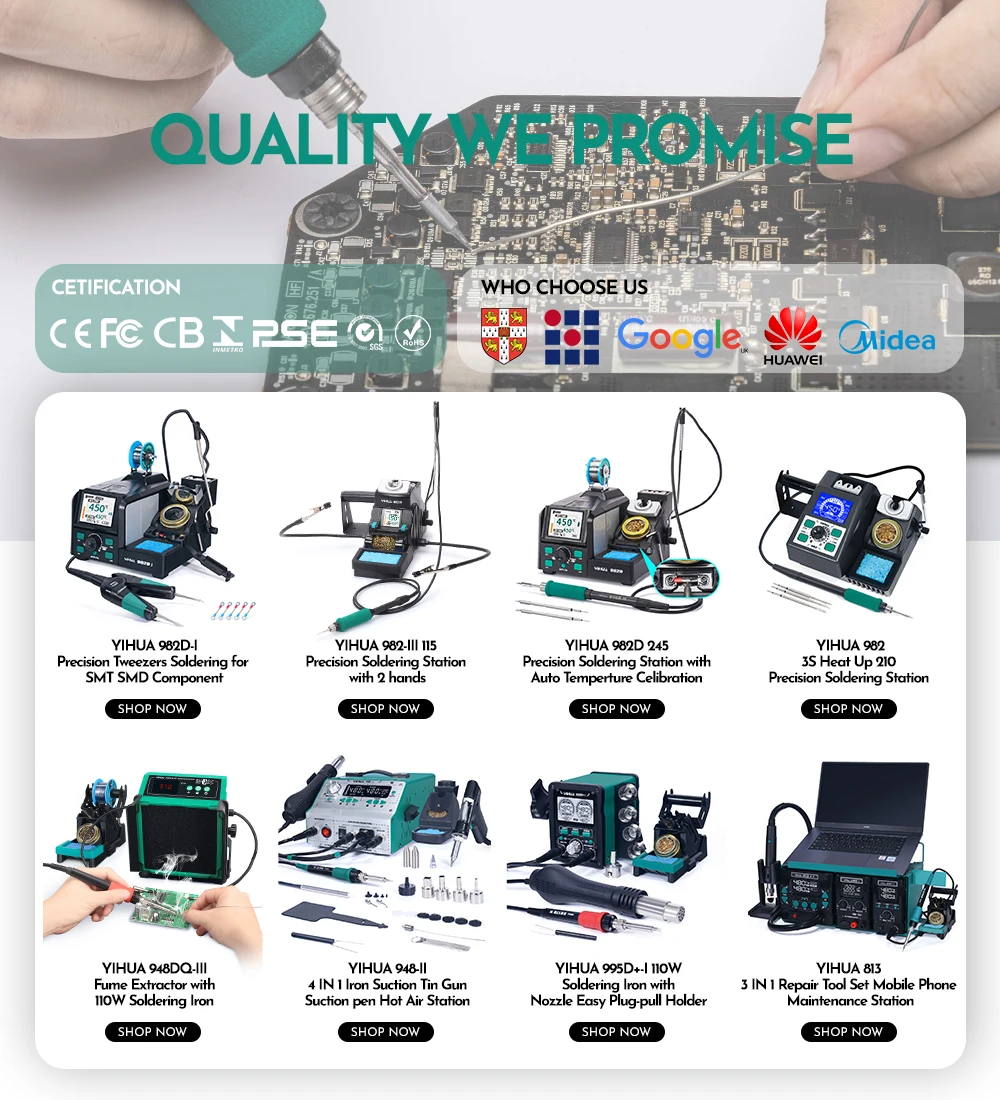 YIHUA 8786D Soldering Iron Hot Air Soldering Station DIY Digital Rework Station Phone Repair BGA SMD Solder Tool Welding Station