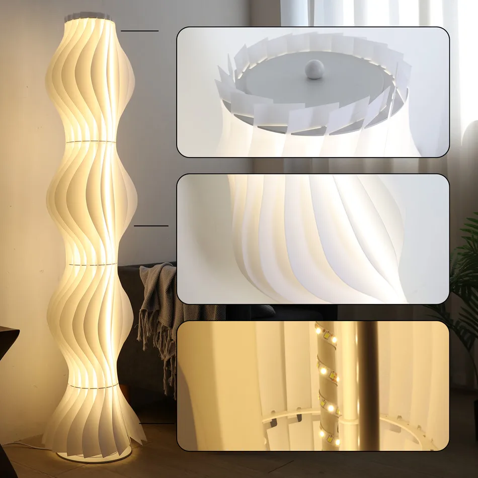 LUVODI Tall LED Floor Lamp Dimmable Decorative Standing Light for Home Corner Modern Simple Style