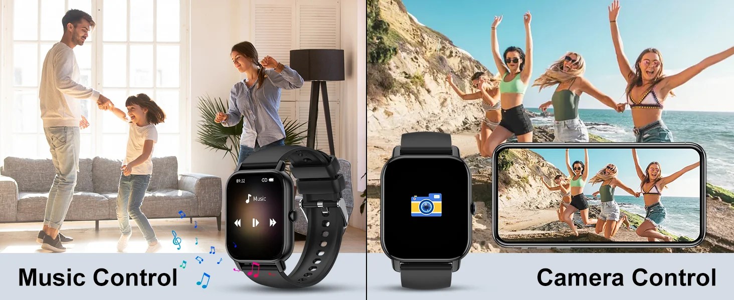 EIGIIS Smart Watch For Men Women P66D 1.85" TFT Health Monitoring IP68 Waterproof Bluetooth Call Multifunction Fitness Tracker