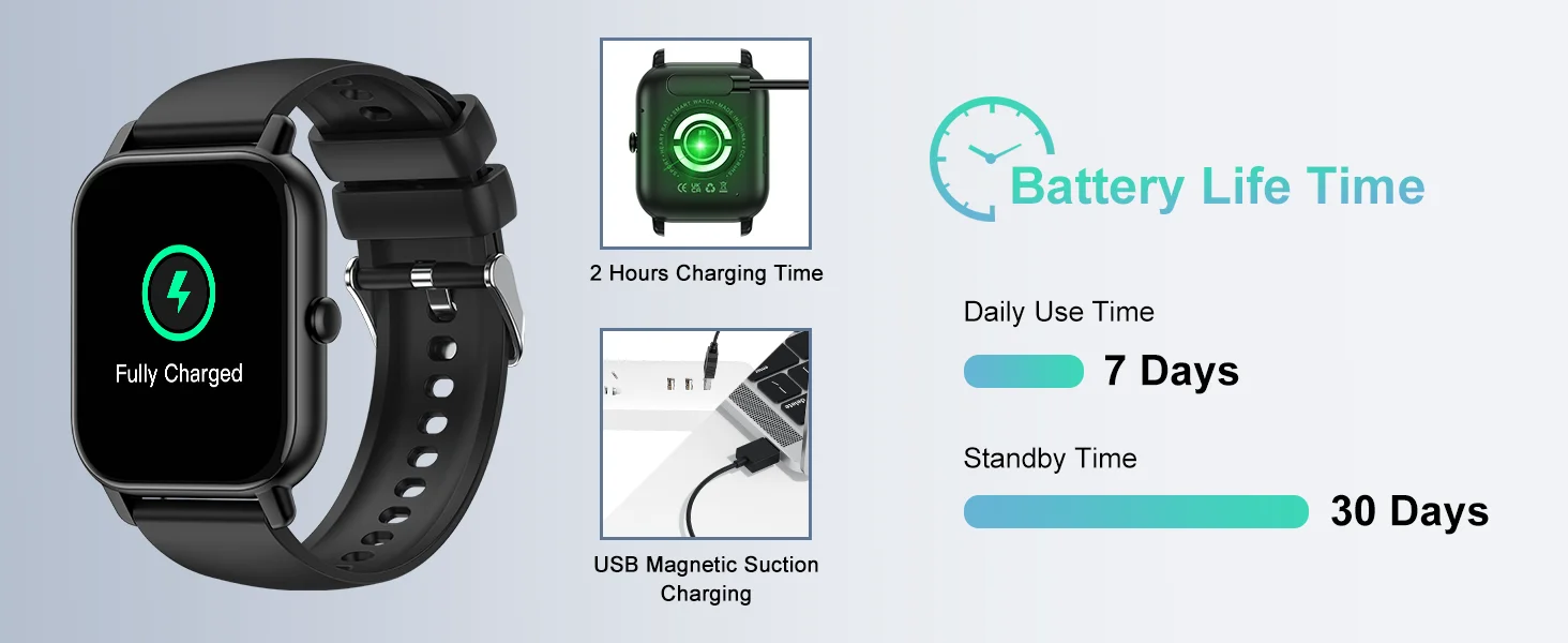 EIGIIS Smart Watch For Men Women P66D 1.85" TFT Health Monitoring IP68 Waterproof Bluetooth Call Multifunction Fitness Tracker