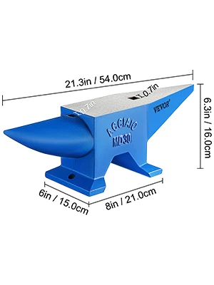 SucceBuy 30KG Single Rugged Round Horn Anvil Cast Steel Block Blacksmith Bench Tool Jewelry Making Manual Equipment Metalsmiths