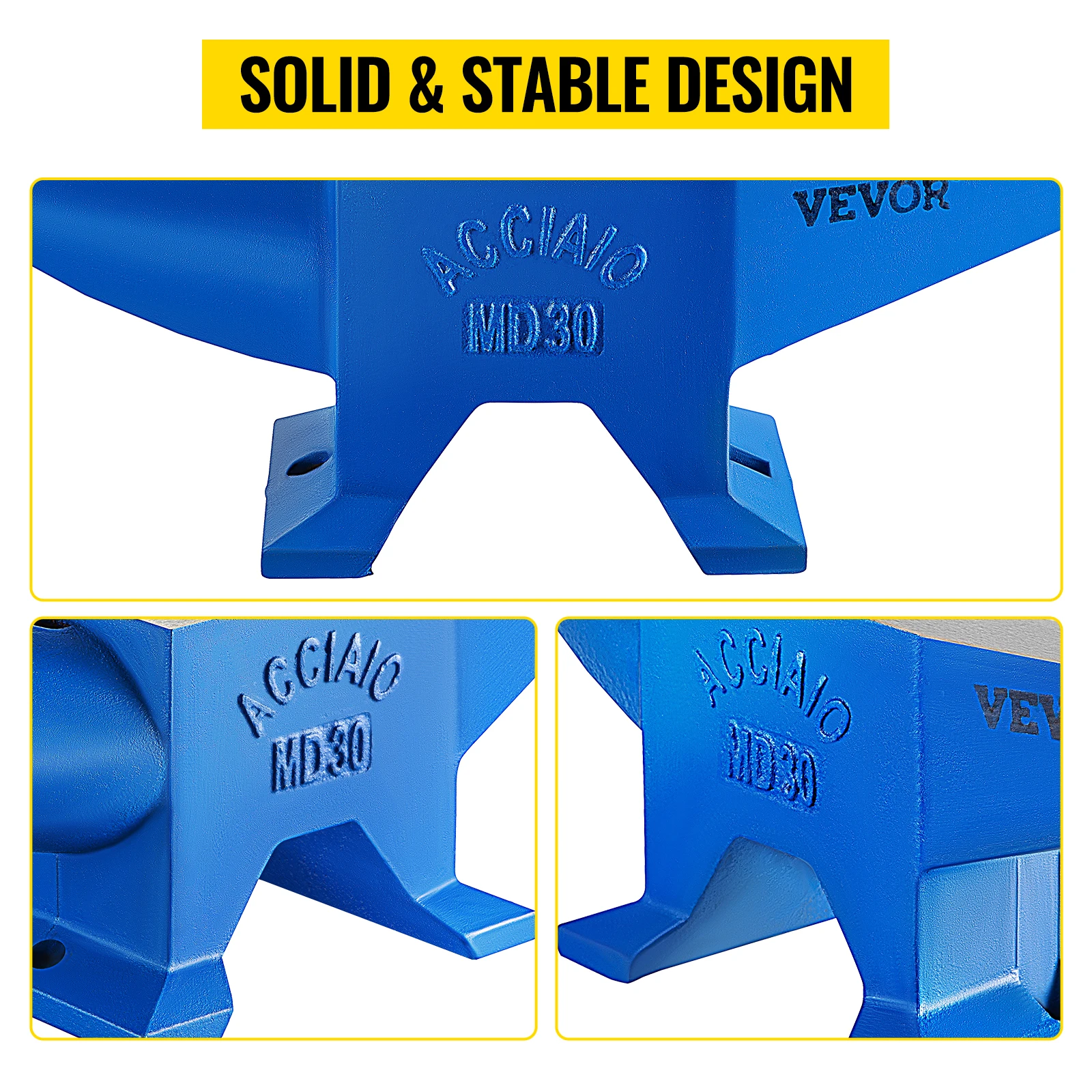 SucceBuy 30KG Single Rugged Round Horn Anvil Cast Steel Block Blacksmith Bench Tool Jewelry Making Manual Equipment Metalsmiths