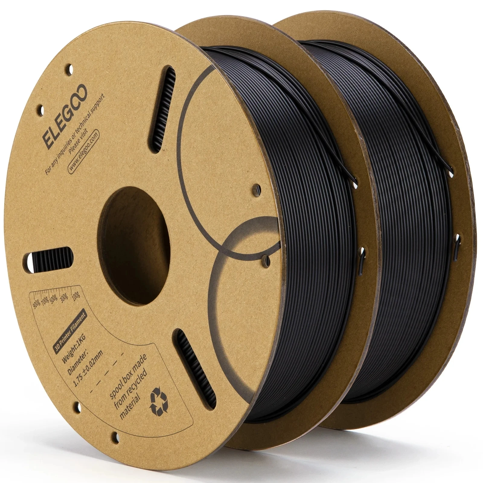ELEGOO 1.75mm PLA Filament 2KG Set Plastic 3D PLA for 3D Printer Consumables Material for FDM 3D Printer NEPTUNE 3 PRO