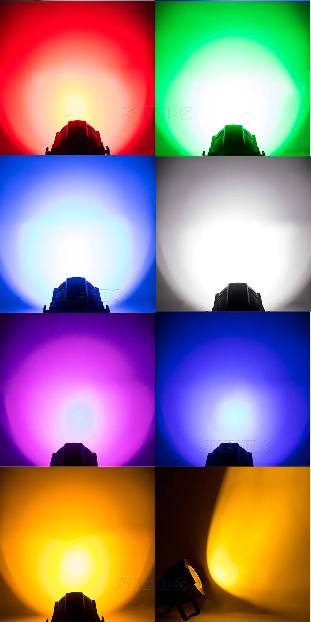 SHEHDS 1/2Eyes 200W COB Lighting Cool Warm White/RGBW+UV 6 in 1 For Dj Booth Market Disco Church Theater Concert