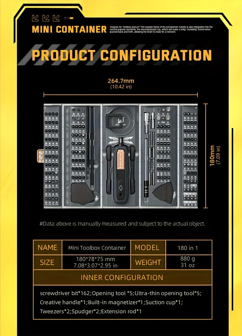 Precision Screwdriver Set, Stylish, Magnetic Repair Kit, Suitable For Laptop, Mobile Phones, Household Appliances, Glasses, Etc.