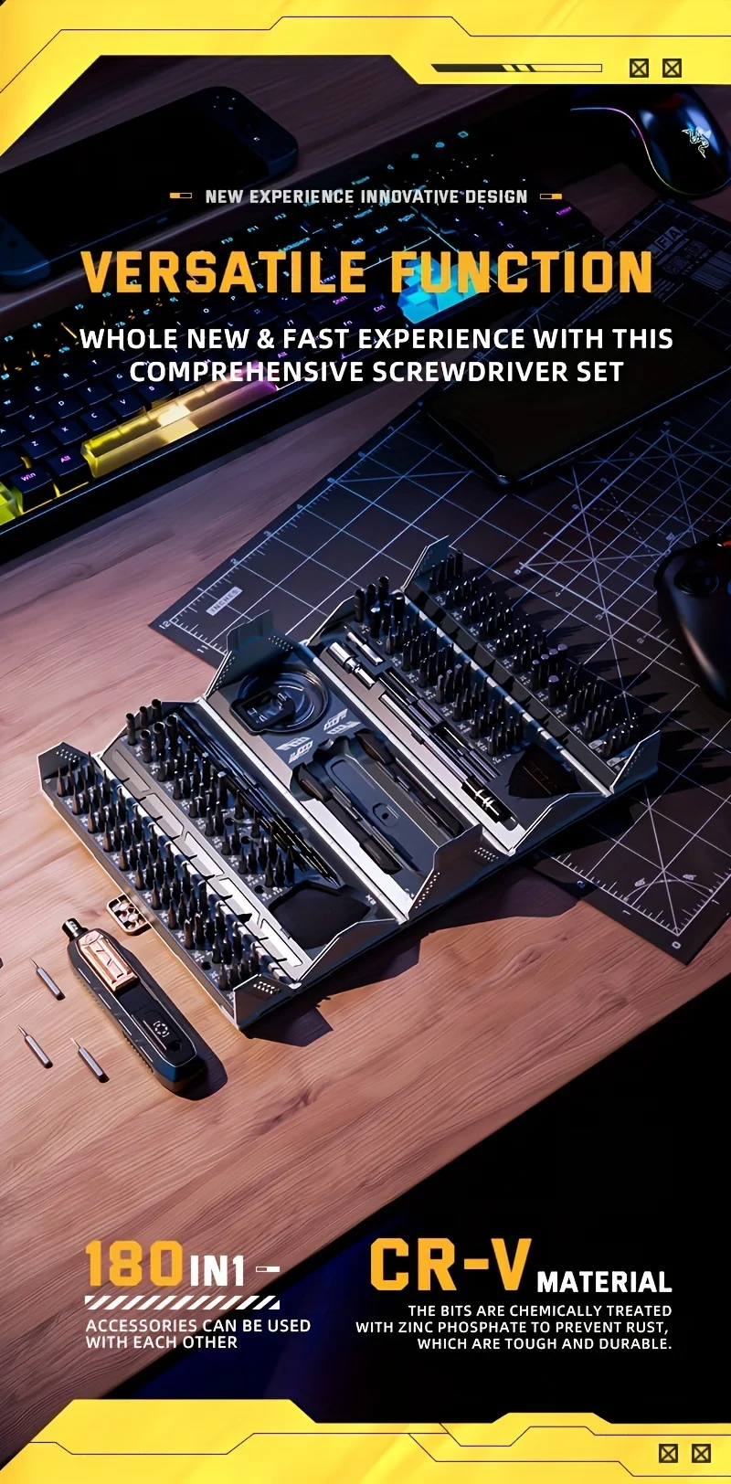 Precision Screwdriver Set, Stylish, Magnetic Repair Kit, Suitable For Laptop, Mobile Phones, Household Appliances, Glasses, Etc.