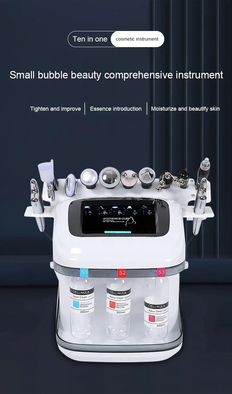 Hot Selling! 10IN1 Water Oxygen Jet Peel Hydro Beauty Skin Cleansing facial Machine Facial Machine Water Aqua Peeling for spa