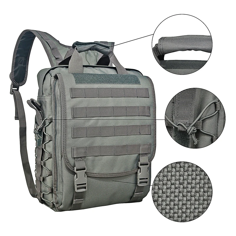 Molle Laptop Bag Tactical Messenger Bags Computer Backpack Fanny Belt Shouder Camping Outdoor Sports Bag