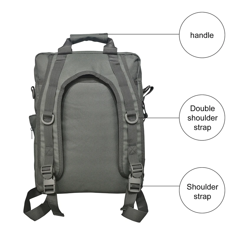Molle Laptop Bag Tactical Messenger Bags Computer Backpack Fanny Belt Shouder Camping Outdoor Sports Bag