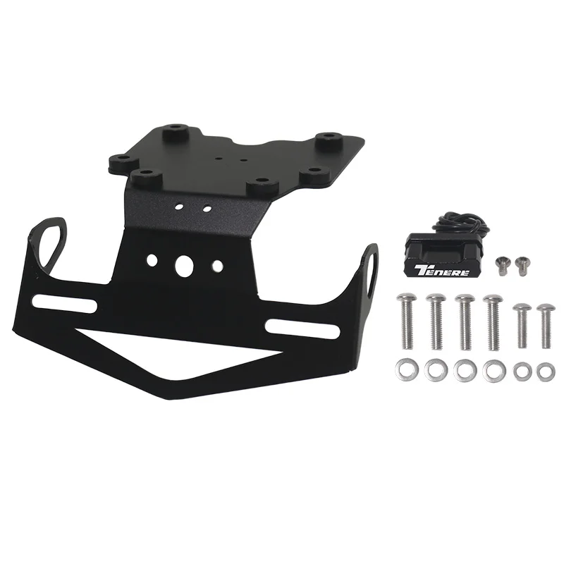 Motorcycle Rear License Plate Holder Bracket with Light Tail Tidy Fender Eliminator For Yamaha Tenere 700 XT700Z Tenere700 2019-