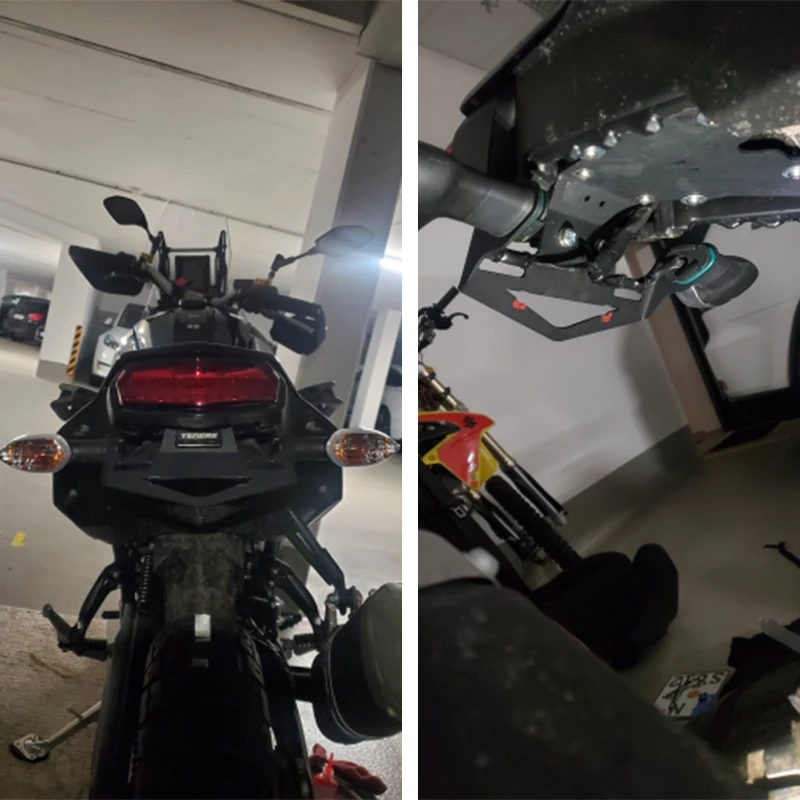 Motorcycle Rear License Plate Holder Bracket with Light Tail Tidy Fender Eliminator For Yamaha Tenere 700 XT700Z Tenere700 2019-