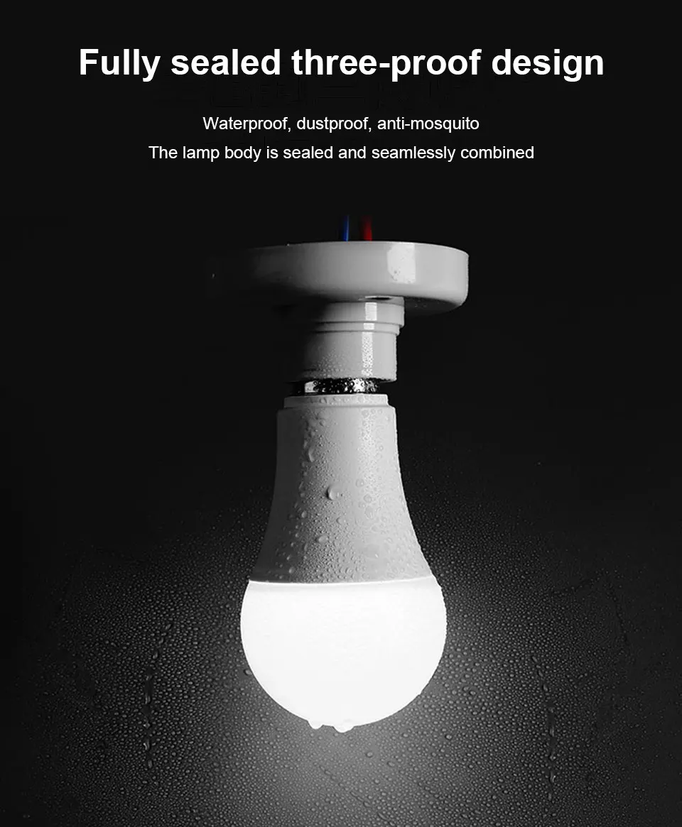 1pc Motion Sensor LED Bulb 6W 9W 12W 15W 18W 20W E27 Radar Sensor Light Lamp Lamparas 110V 220V For Home Stair Pathway