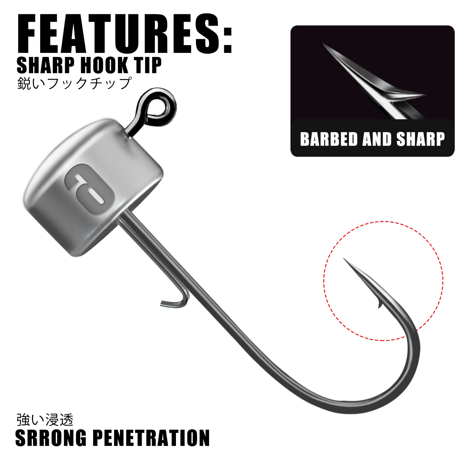 Ned Rig Jig heads Fishing Hooks 1.8-6g Tumbler Ajing For Soft Worm Lure Bass Fish Pesca Rockfish Pike Trout Accessories