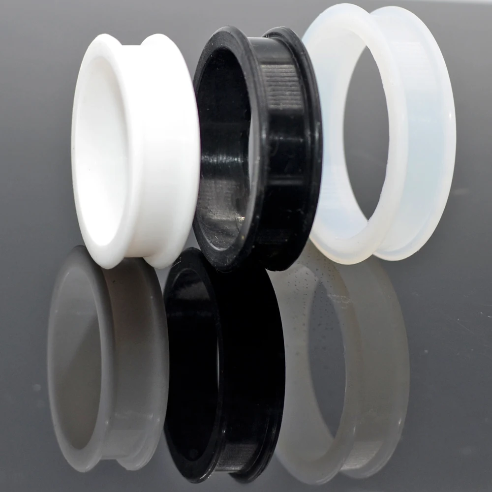 2pcs Supersize Flexible Silicone Double Flared Ear Tunnel Plug Ear Piercing Flesh Tunnel Ear Gauge Expander Stretchers Piercing